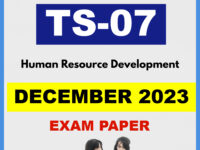 IGNOU TS07 DECEMBER 2023 Solved Question Paper